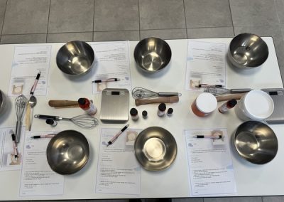 photo de la mise en place d'un atelier de socio esthétique